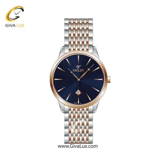 ساعت مچی اورجینال زنانه ویولت VIOLET رزگلد-نقره ای | رزگلد-نقره ای| سرمه ای| کد رفرنس 0551/2